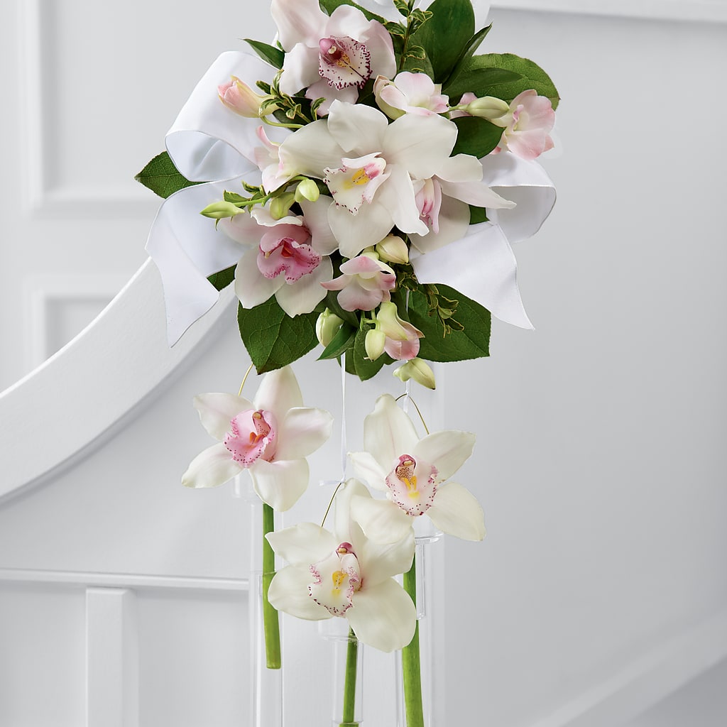 Perfect Entrance Pew Arrangement – All About Flowers, Bellingham WA