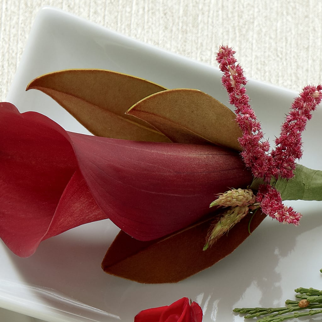 Red Calla Boutonniere – All About Flowers, Bellingham WA