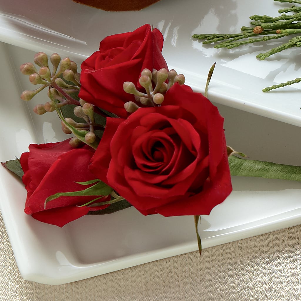 Red Spray Rose Boutonniere – All About Flowers, Bellingham WA