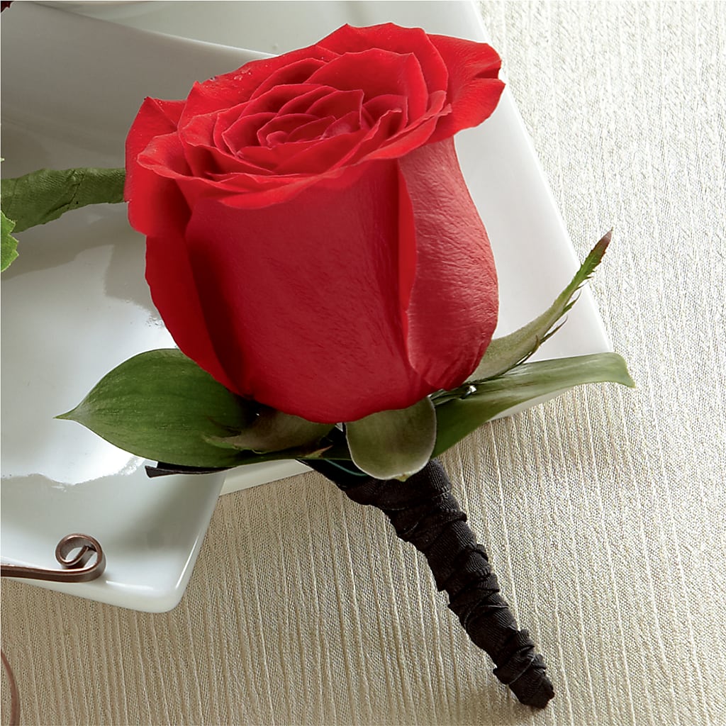Red Rose Boutonniere – All About Flowers, Bellingham WA