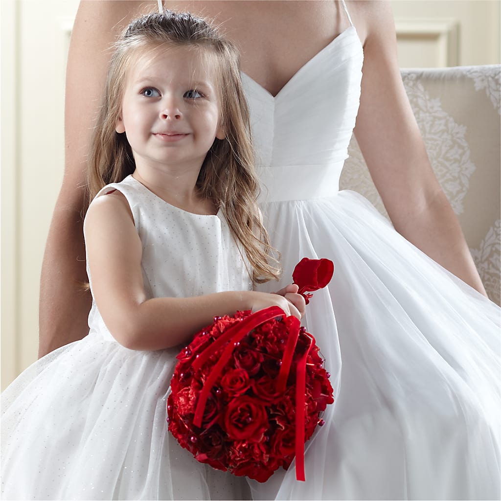 Pure at Heart Flower Girl Arrangement – All About Flowers, Bellingham WA