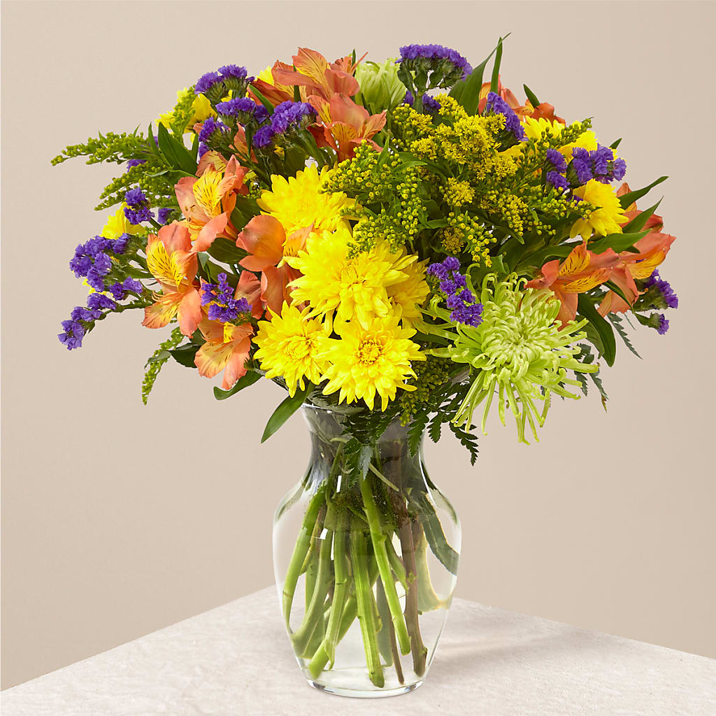 Marmalade Skies Bouquet –  All About Flowers, Bellingham WA