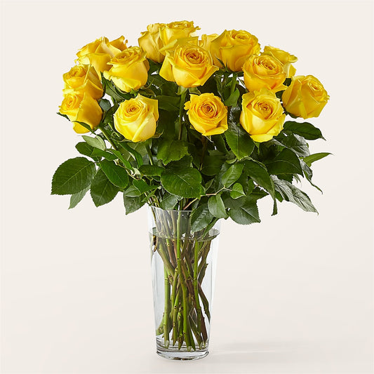 Long Stem Yellow Rose Bouquet –  All About Flowers, Bellingham WA