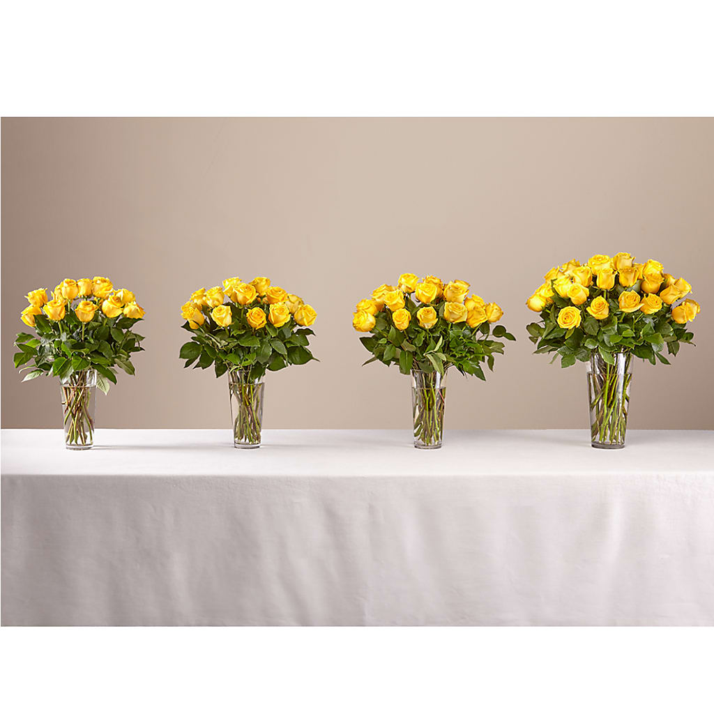 Long Stem Yellow Rose Bouquet –  All About Flowers, Bellingham WA