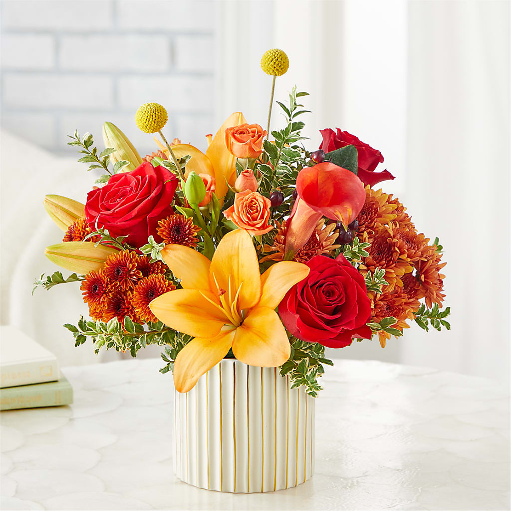 Scarlet Skies Bouquet –  All About Flowers, Bellingham WA