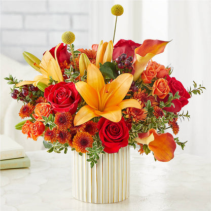 Scarlet Skies Bouquet –  All About Flowers, Bellingham WA