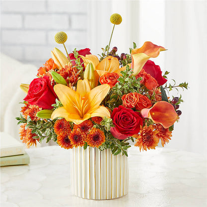 Scarlet Skies Bouquet –  All About Flowers, Bellingham WA