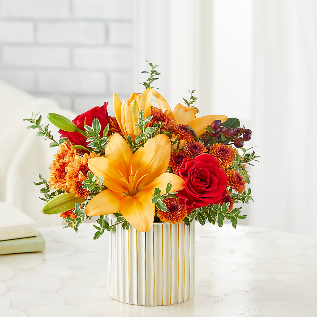 Scarlet Skies Bouquet –  All About Flowers, Bellingham WA