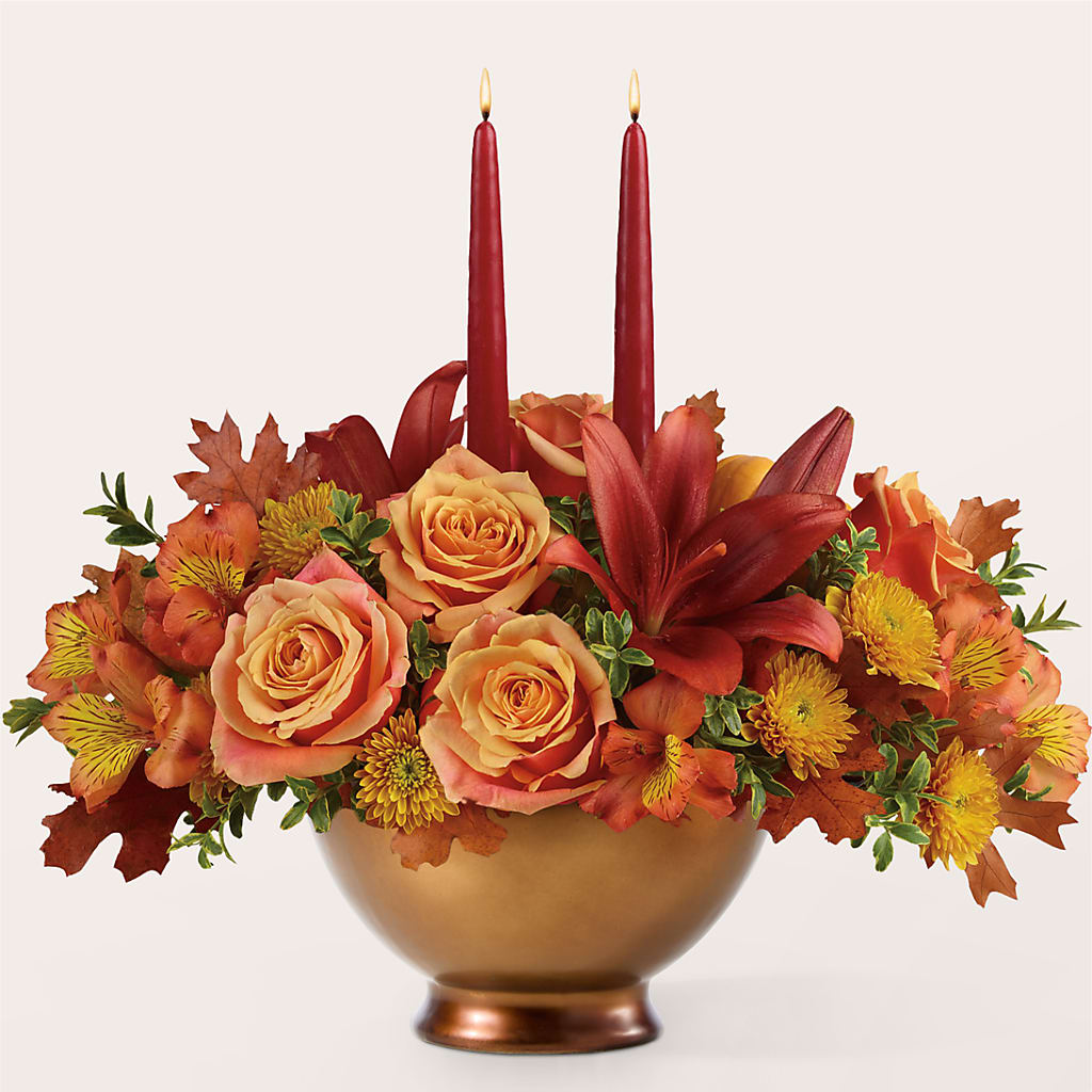 Harvest Table Centerpiece –  All About Flowers, Bellingham WA