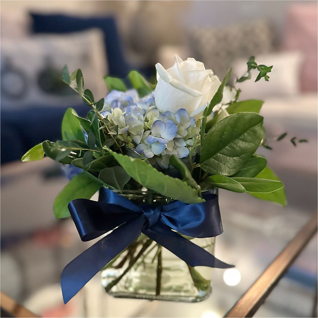 Sky Blue Delight Bouquet –  All About Flowers, Bellingham WA
