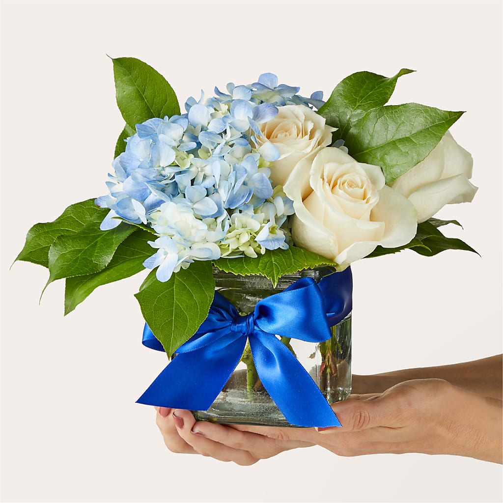 Sky Blue Delight Bouquet –  All About Flowers, Bellingham WA