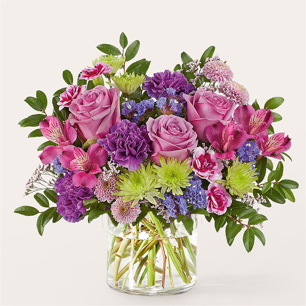 Glass Half Full Bouquet –  All About Flowers, Bellingham WA