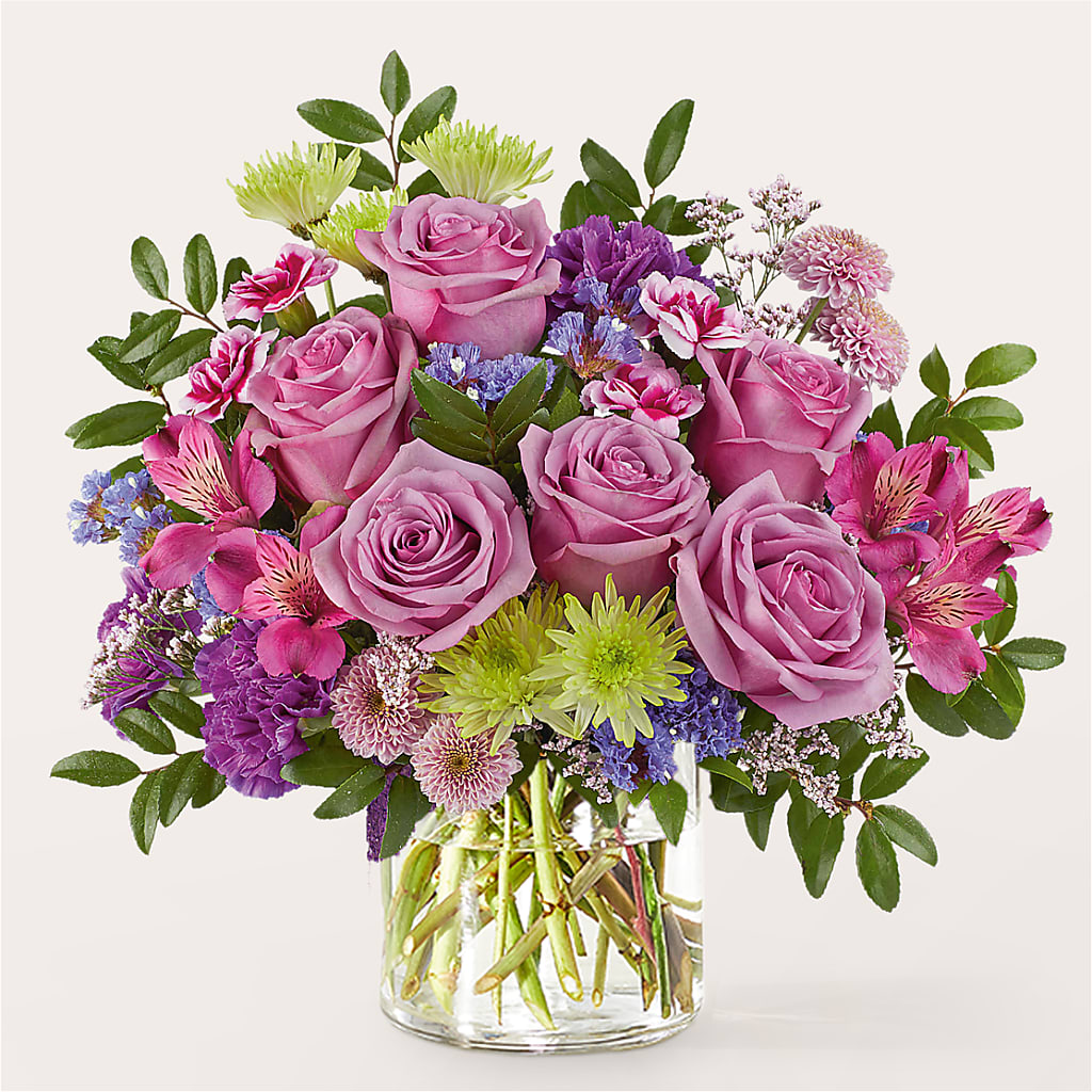 Glass Half Full Bouquet –  All About Flowers, Bellingham WA