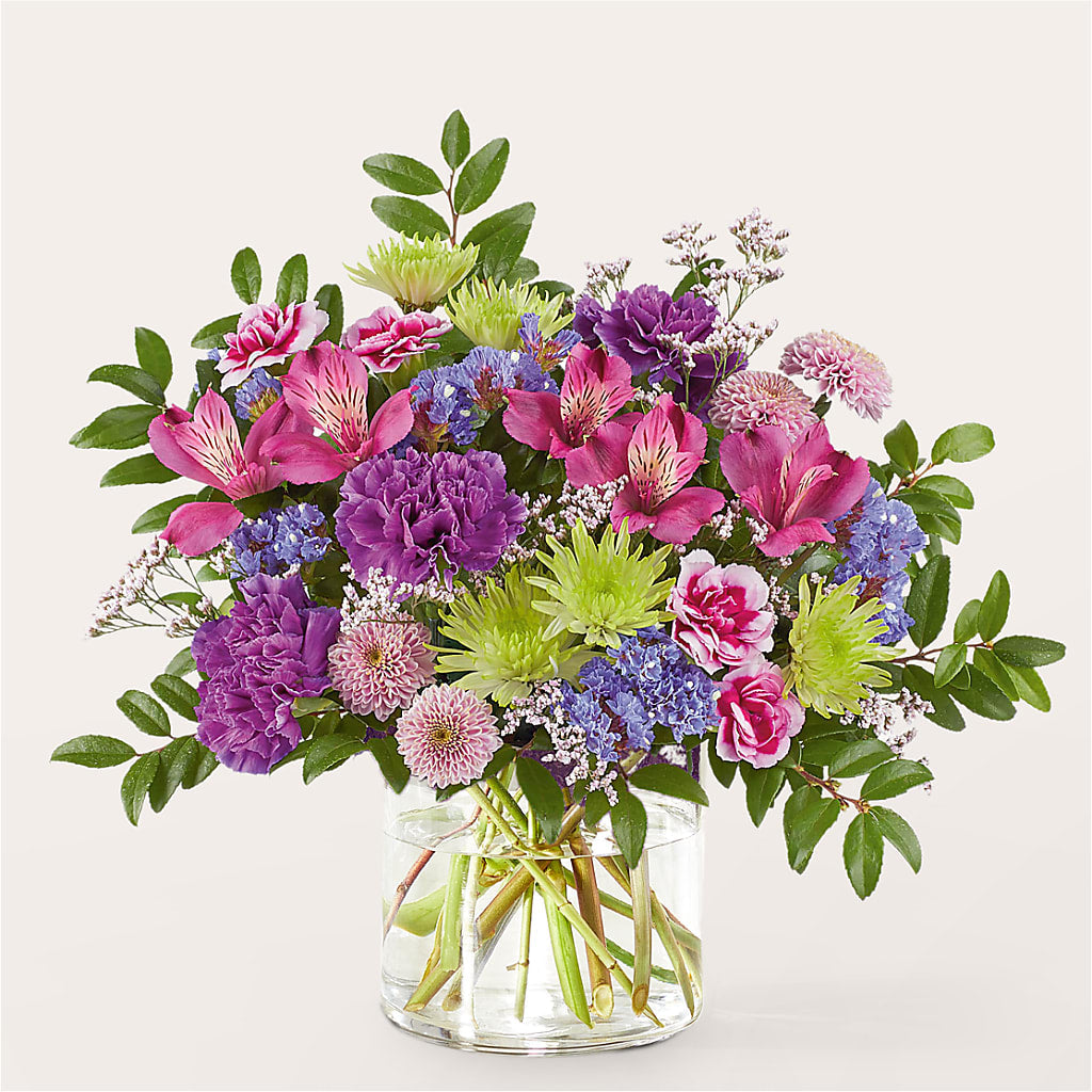 Glass Half Full Bouquet –  All About Flowers, Bellingham WA
