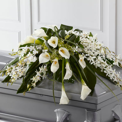 Angel Wings Casket Spray –  All About Flowers, Bellingham WA