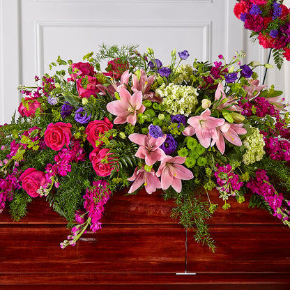 Radiant Tribute Casket Spray –  All About Flowers, Bellingham WA