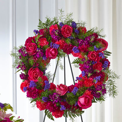 Calming Colors Wreath –  All About Flowers, Bellingham WA
