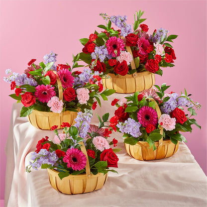Pink Picnic Basket –  All About Flowers, Bellingham WA