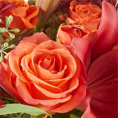 Crimson Leaves Bouquet –  All About Flowers, Bellingham WA