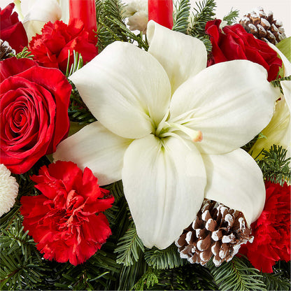Seasonal Festivities Centerpiece –  All About Flowers, Bellingham WA