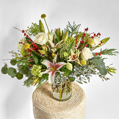 Berry & Bright Bouquet –  All About Flowers, Bellingham WA