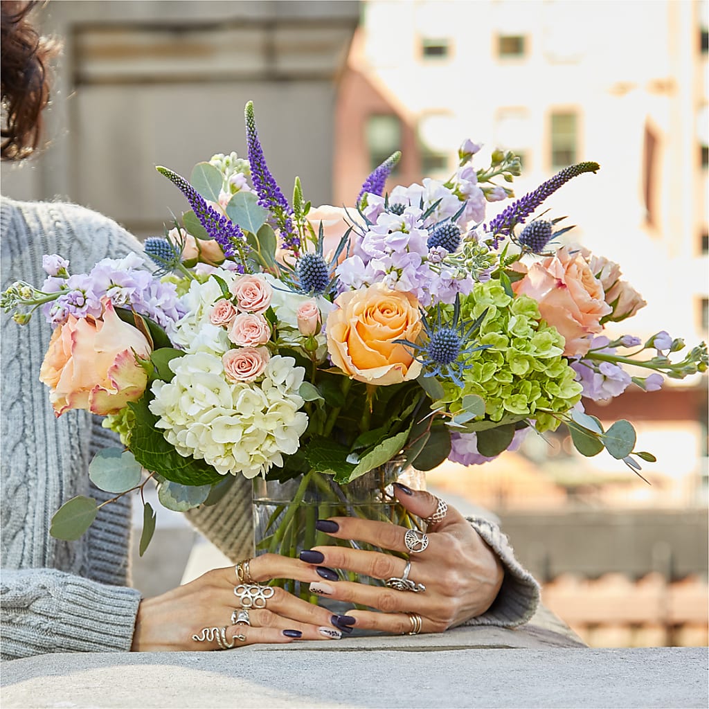 Porch Swing Bouquet –  All About Flowers, Bellingham WA