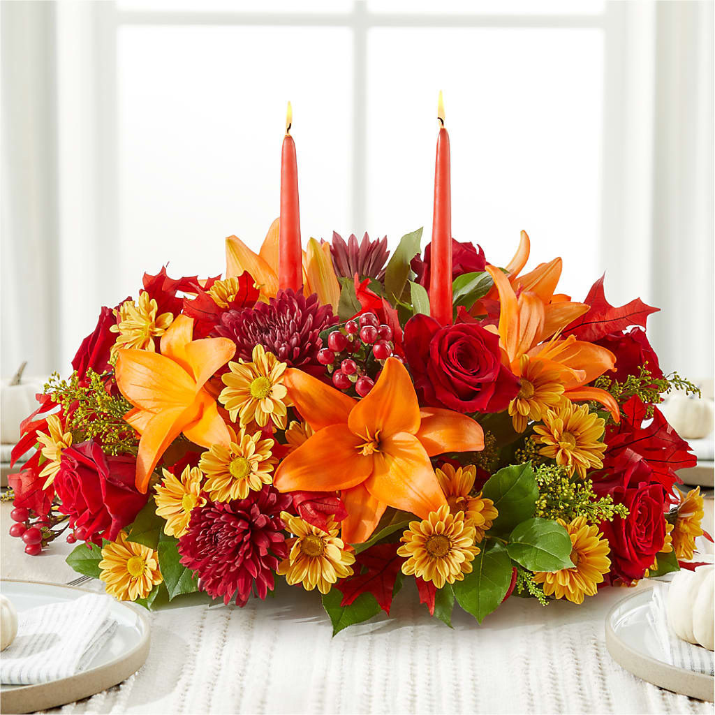 Autumn's Embrace Centerpiece –  All About Flowers, Bellingham WA