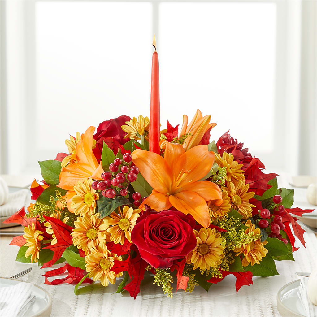 Autumn's Embrace Centerpiece –  All About Flowers, Bellingham WA