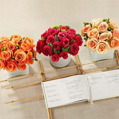 Dawn Rose Centerpiece –  All About Flowers, Bellingham WA